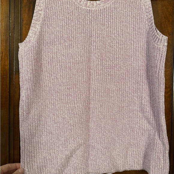 LOFT Women's Lavender Knit Sweater Tank - Picture 5 of 5